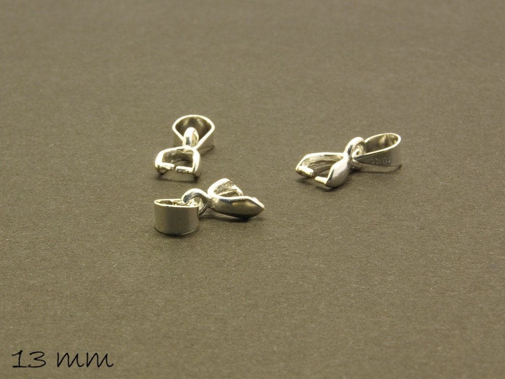 5 Stück Collierschlaufen, silber, 13 mm