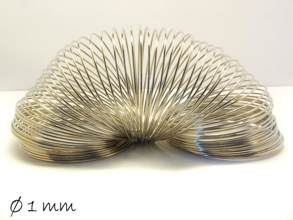 30 Windungen Spiraldraht (memory wire) platin 1 mm