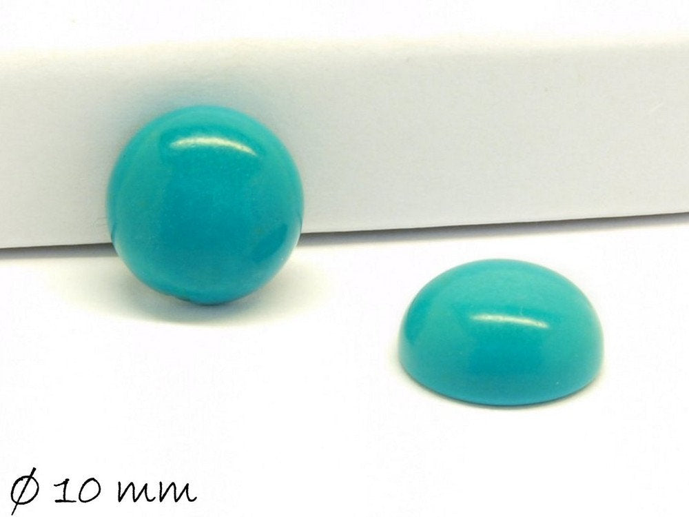 2 Stück Edelstein Cabochons, natürlicher Howlith, 10 mm