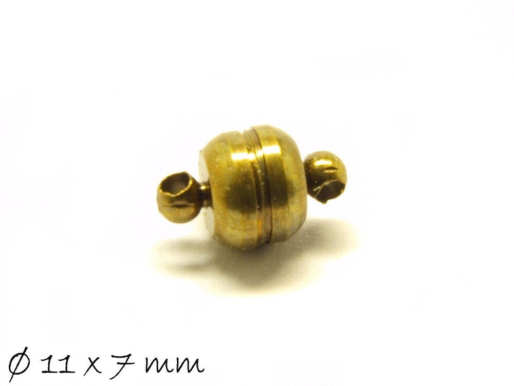 2 Stück Magnetverschlüsse, bronze, 12 x 8 mm