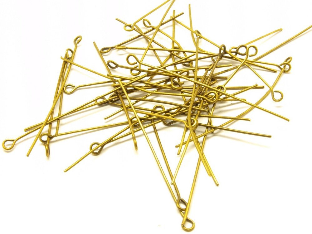 0,13EUR/g - 14 g Nietstifte (ca. 100 Stück), bronze, 1,6 - 5,0 cm
