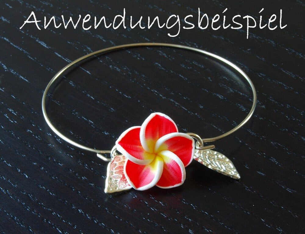 10 Stück Anhänger Blätter silber 15,5 x 9,5 mm