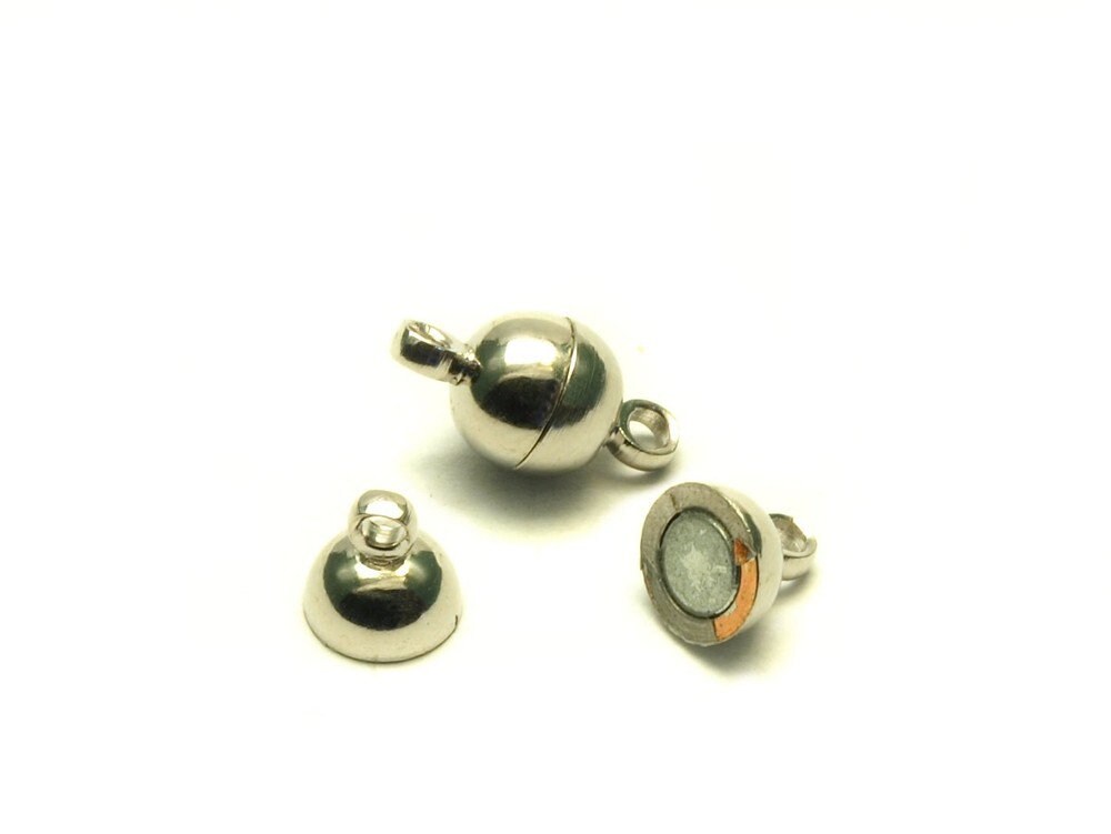 2 Stück Magnetverschlüsse, platin, 11,5 x 6 mm