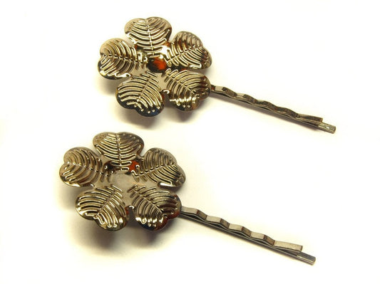 2 Stück Haarnadeln - Rohlinge Ornament schwarz, 55 mm, Variante 2
