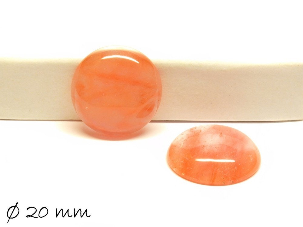 2 Stück Cabochons, Kirschquarz, 20 mm