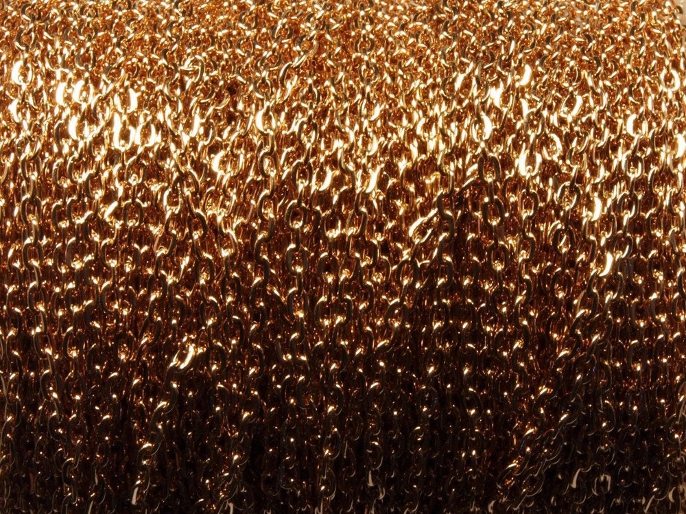 0,90EUR/m - 5 m Ankerkette - Gliederkette rosegold 3 x 2 mm