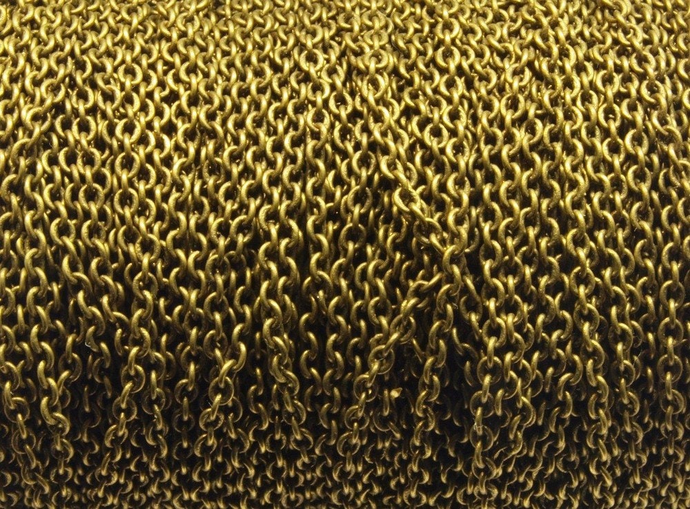 0,90EUR/m - 5 m Gliederkette bronze, fein, 2,9 x 2,4 mm