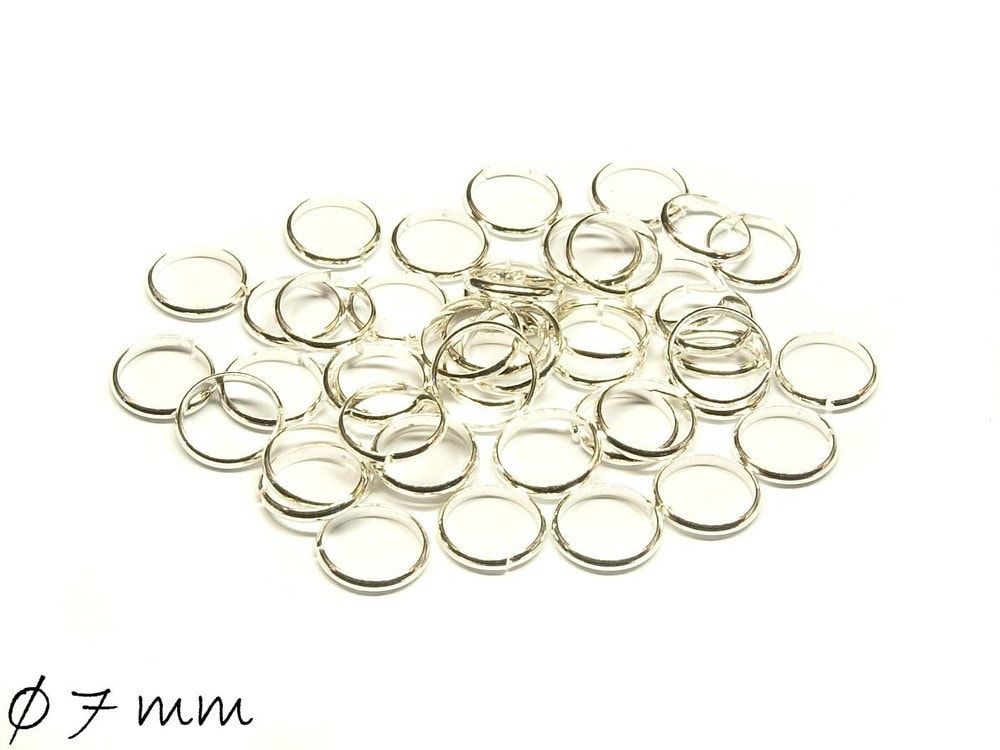 10 Stk Biegeringe 925 Sterling silber Ø 7 mm