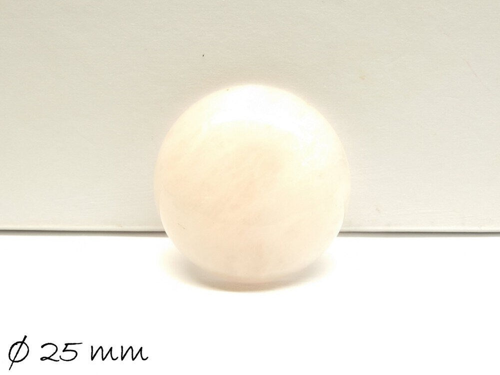 1 Stück Edelstein Cabochon, Rosenquarz, 25 mm
