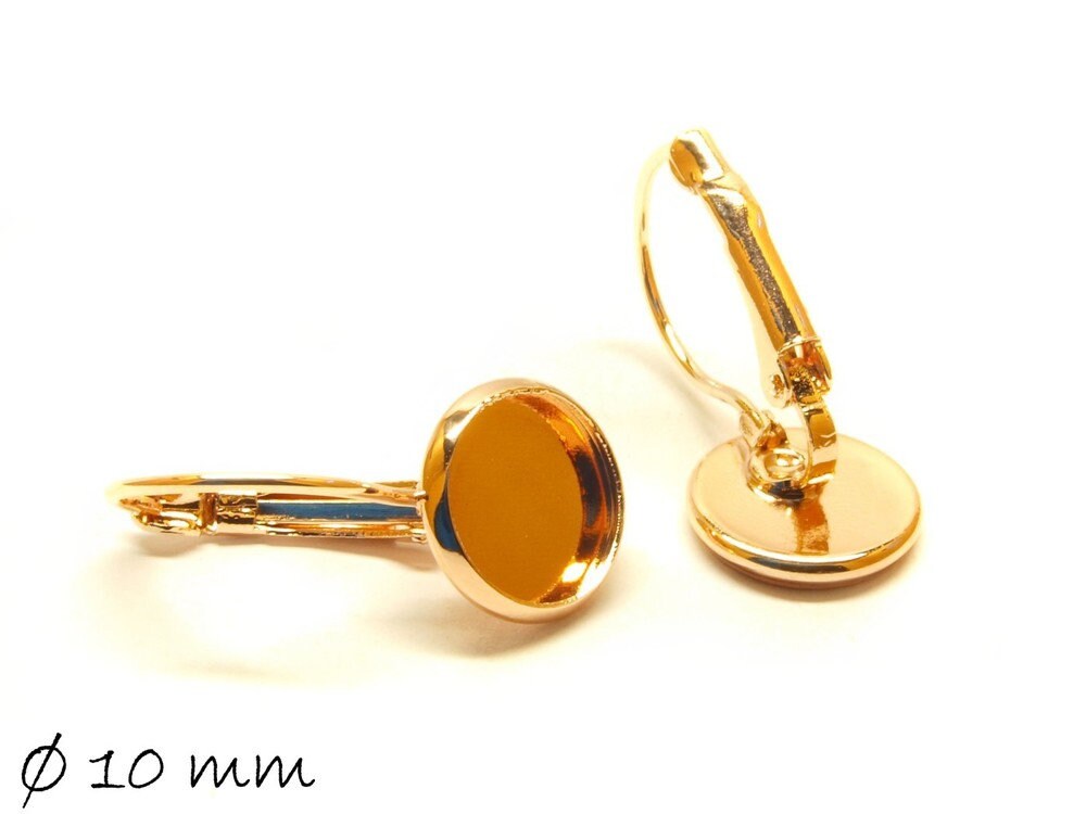 4 Stück Brisuren in rosegold, 10 mm