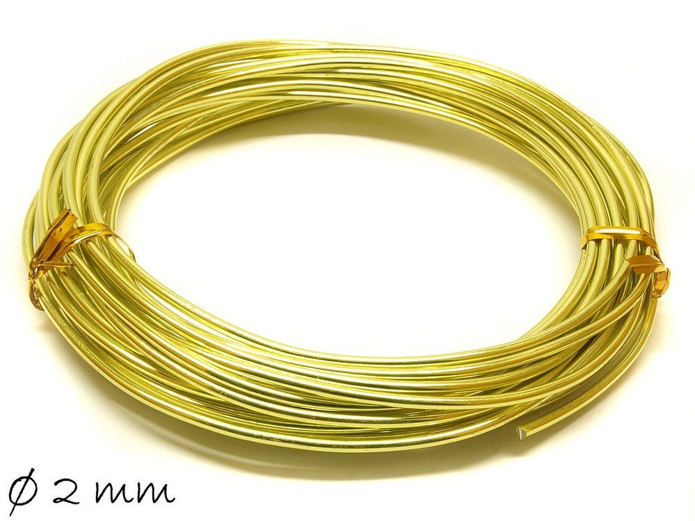 0,48EUR/m - 6 m Aluminiumdraht, Alu Draht, grün, weich, 2 mm