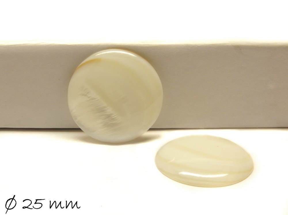 1 Stück Cabochon, Perlmutt, 25 mm