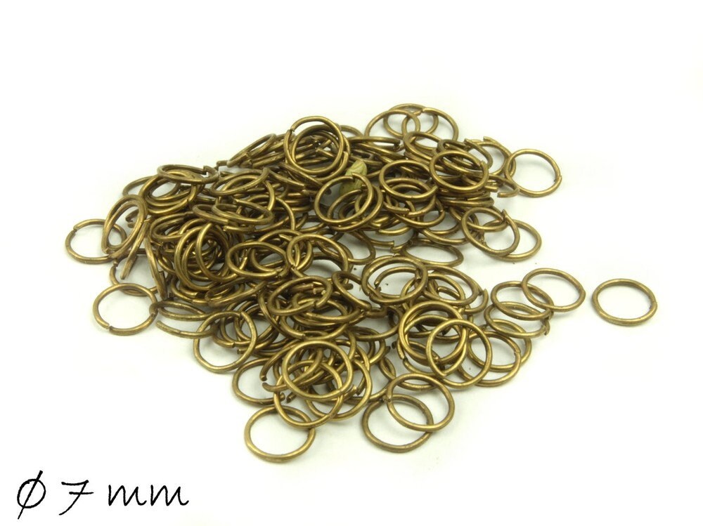 100 Stk Biegeringe (Spaltringe), bronze, 7 mm