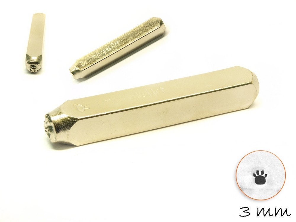 1 Design Stempel Pfotenabdruck Schlagstempel 3 mm
