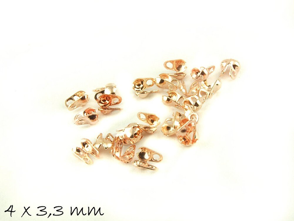 20 Stück Verschlüsse für 1,5 mm Kugelkette rosegold