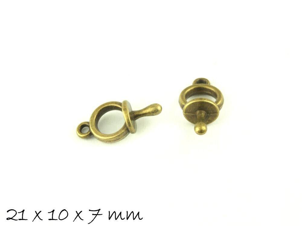 6 Stück Anhänger Schnuller in bronze