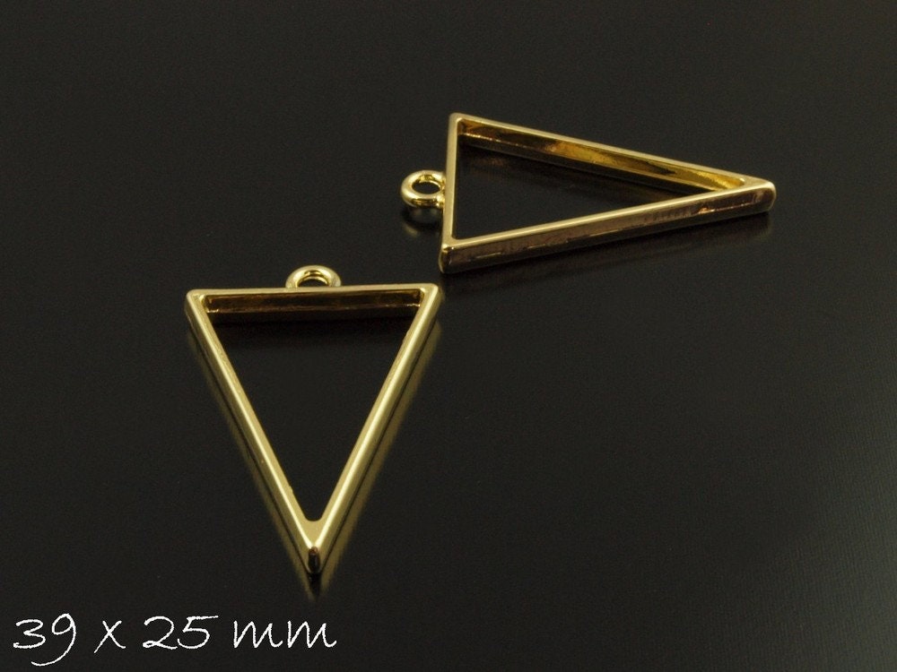 2 Stück Anhänger, Gussform für Ice Resin Triangel gold