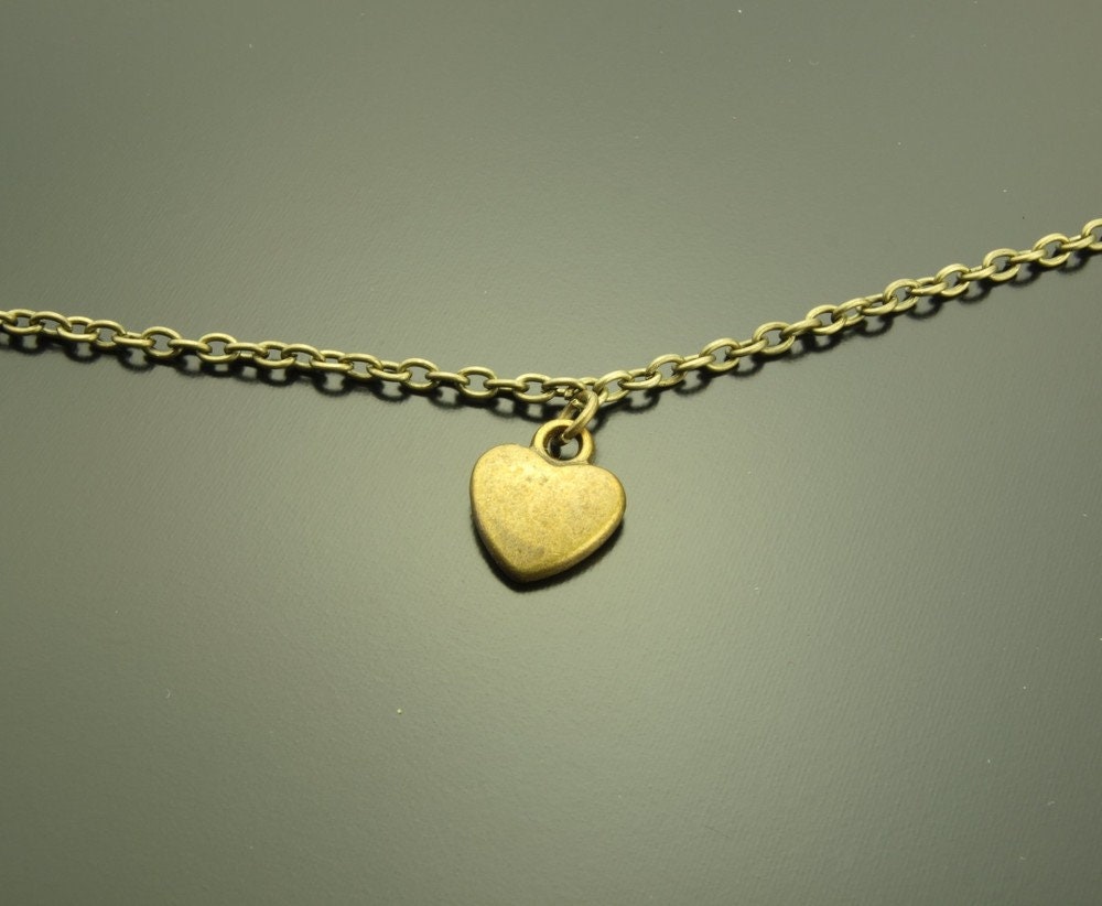 Armreifen Herz vintage bronze Armband Kette