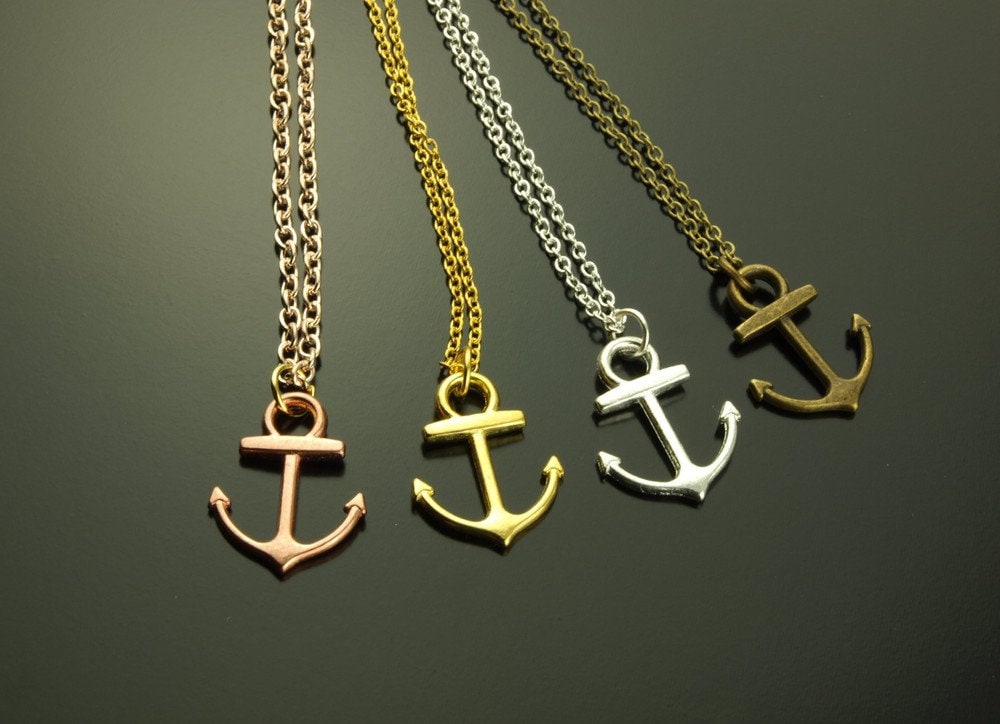 Kette Anker Anhänger silbern