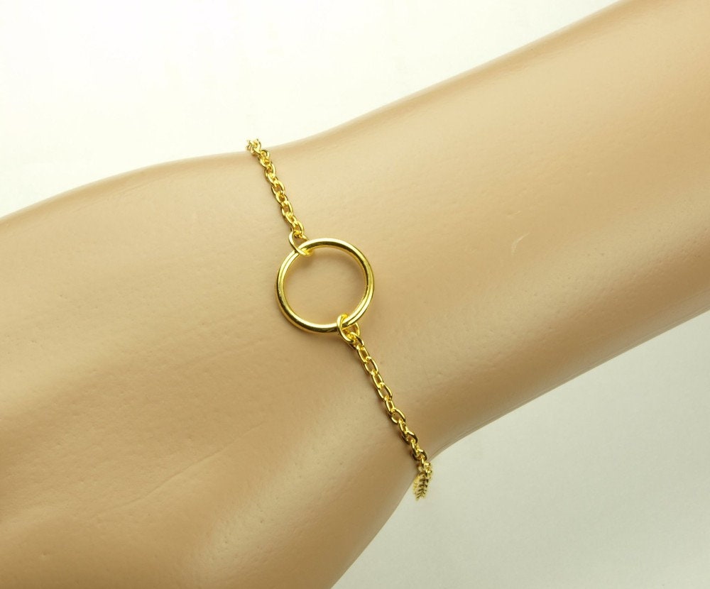 Armreifen Kreis Circle golden Armband Kette