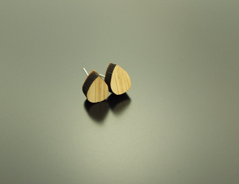 Ohrstecker Tropfen Holz Ohrringe