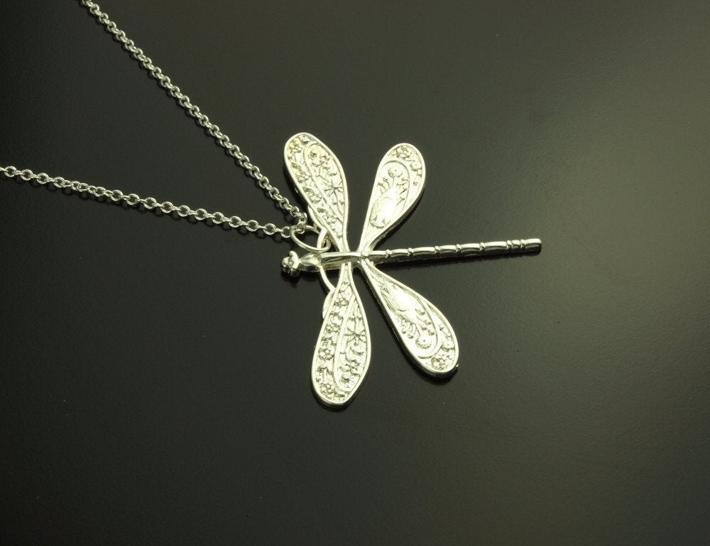 Kette Libelle Anhänger silbern
