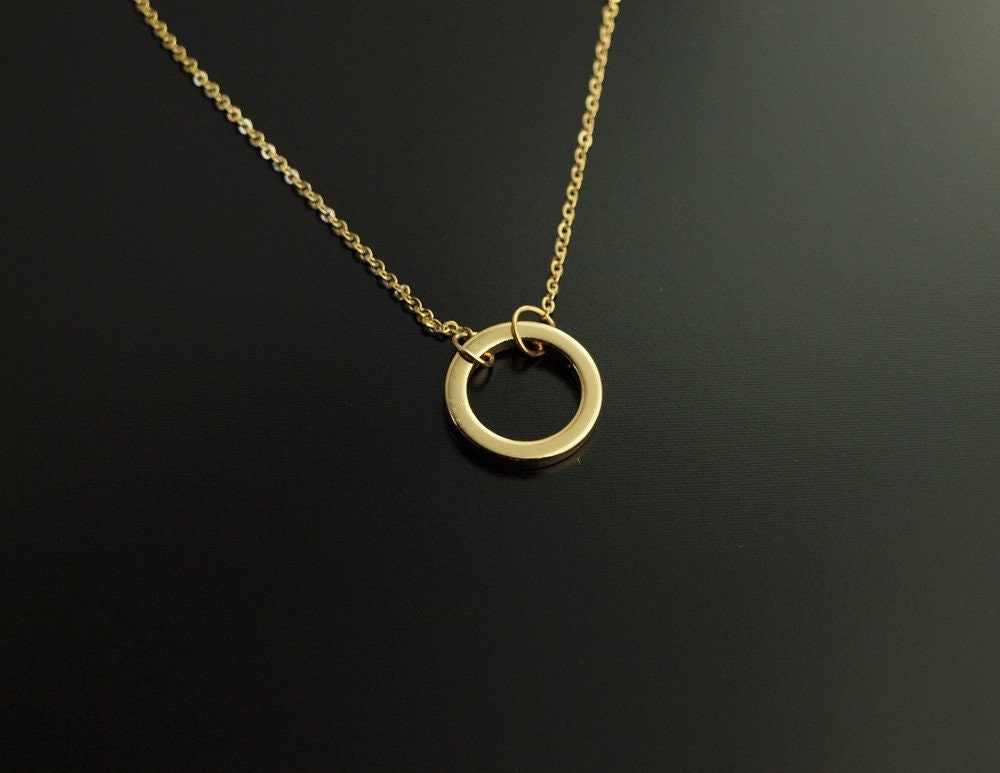 Kette Kreis Anhänger golden