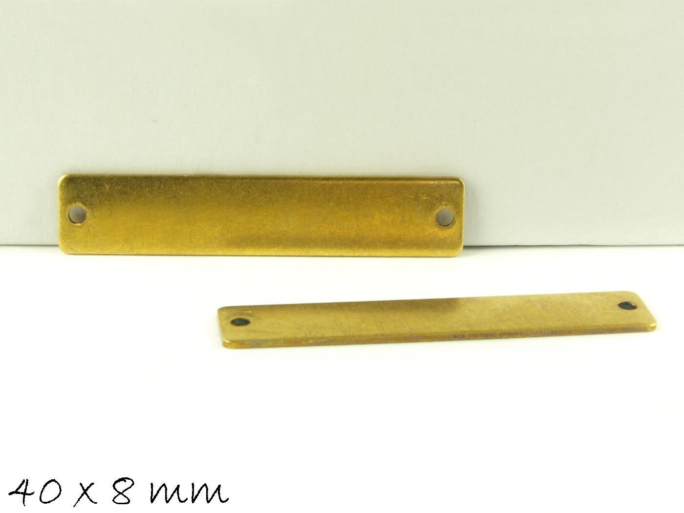 6 Stück Messing Verbinder Stempel 40 x 8 mm