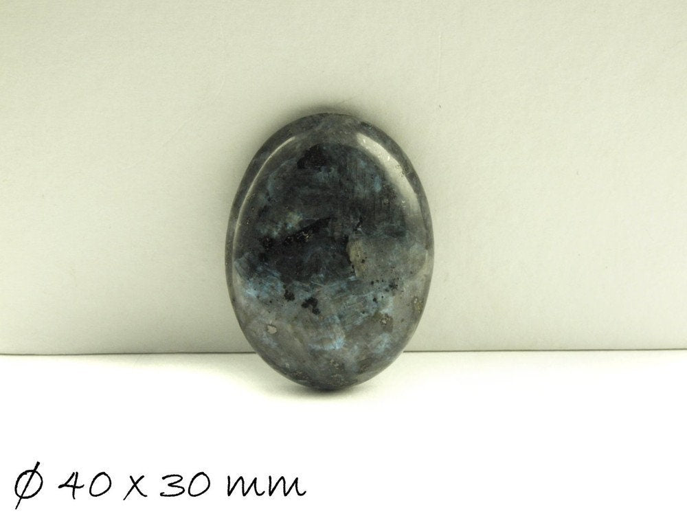 1 Stück Edelstein Cabochon, Larvikite, 40 x 30 mm