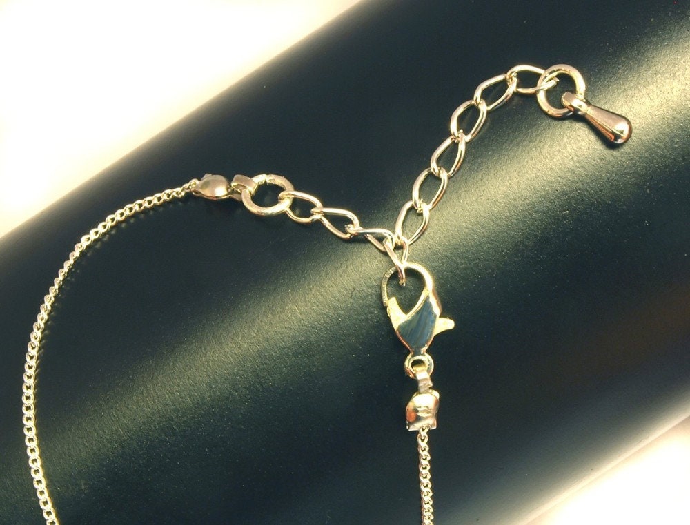 Armband Kette Anhänger Mond und Stern silbern Armkettchen