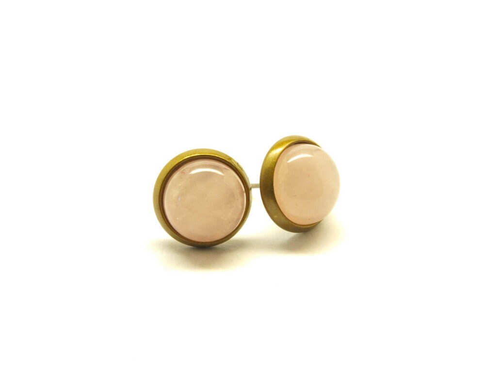 Ohrstecker Rosenquarz 8mm Ohrring rosa Quarz klein