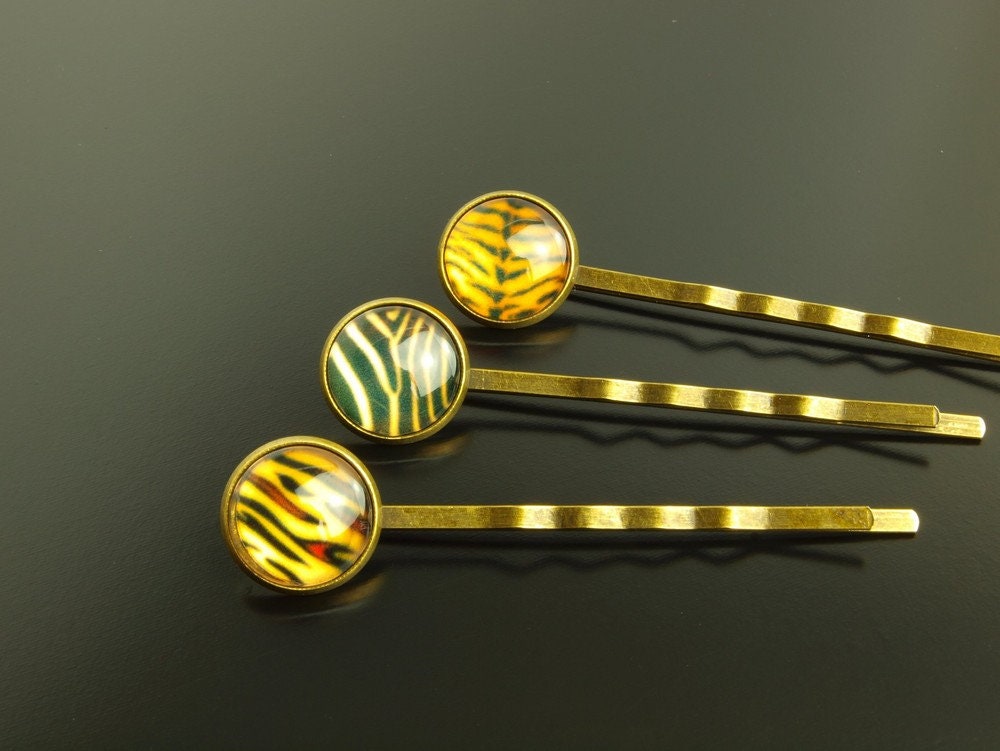 Haarklemmen Tiger Leo Muster Haarnadel Haarspange
