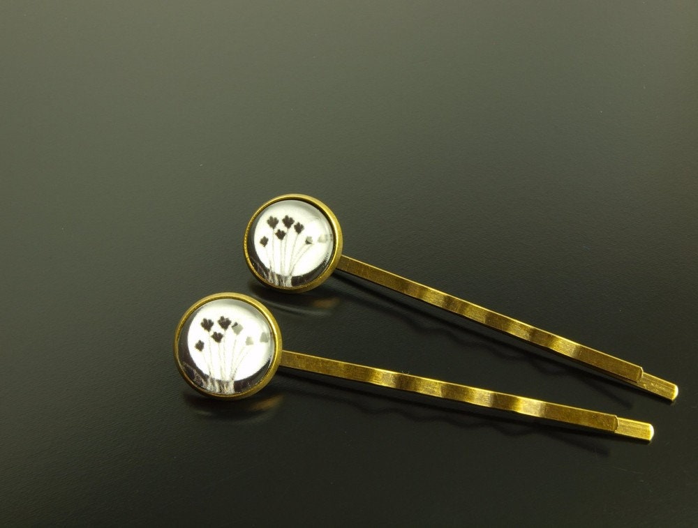 Set Haarklemmen Blüte bronze Haarnadel Haarspange
