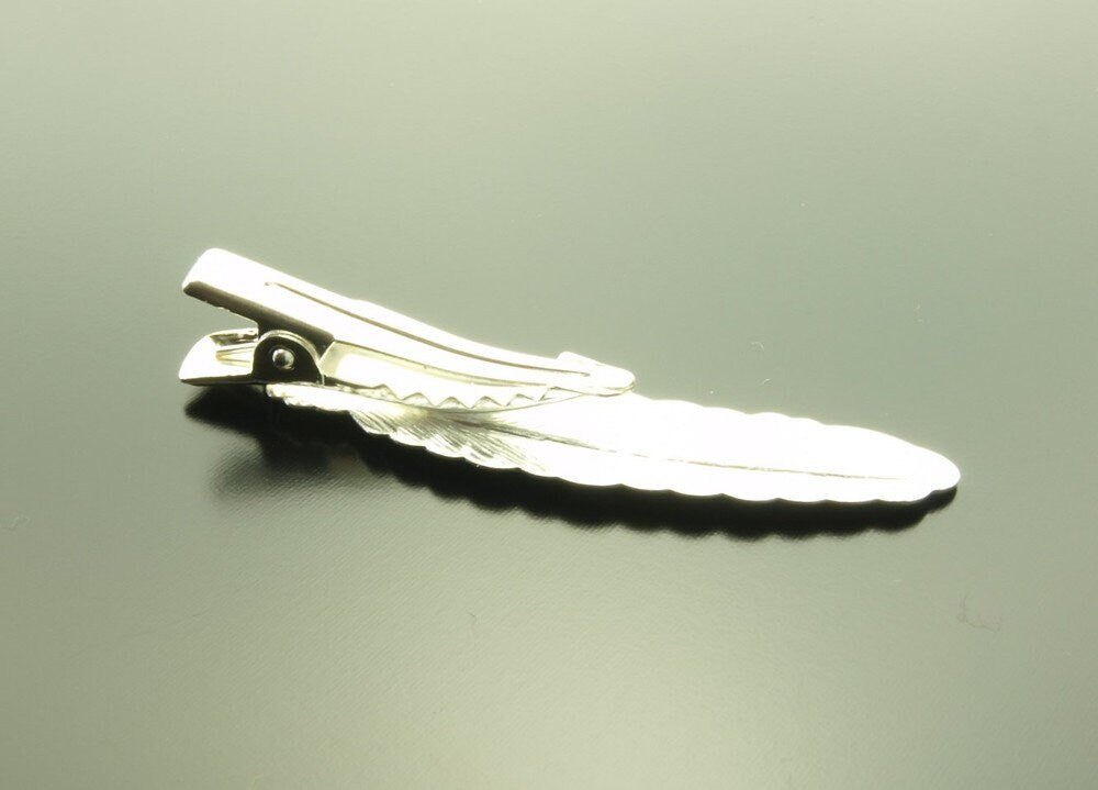 Haarklemme Haarnadel Feder vintage silber Klemme