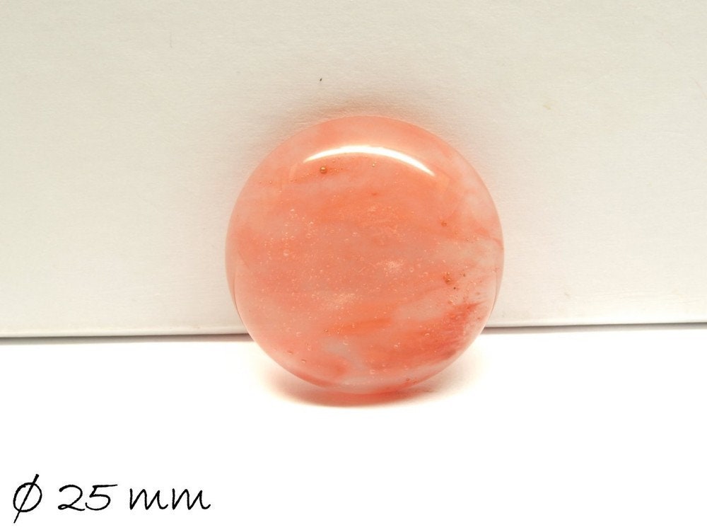 1 Stück Cabochon, Kirschquarz, 25 mm