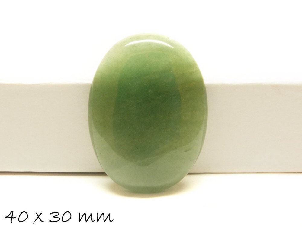 1 Stück Edelstein Cabochons, Aventurin Quarz, 40 x 30 mm