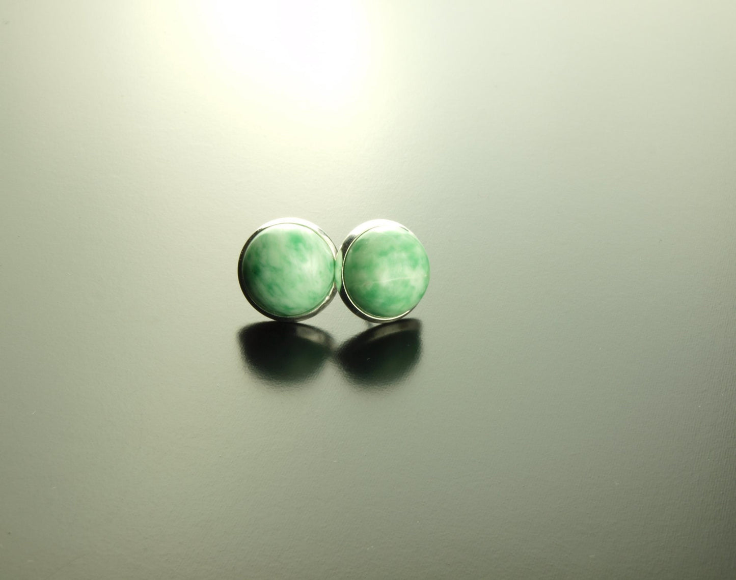 Ohrstecker Baumachat Edelstein Ohrringe silbern