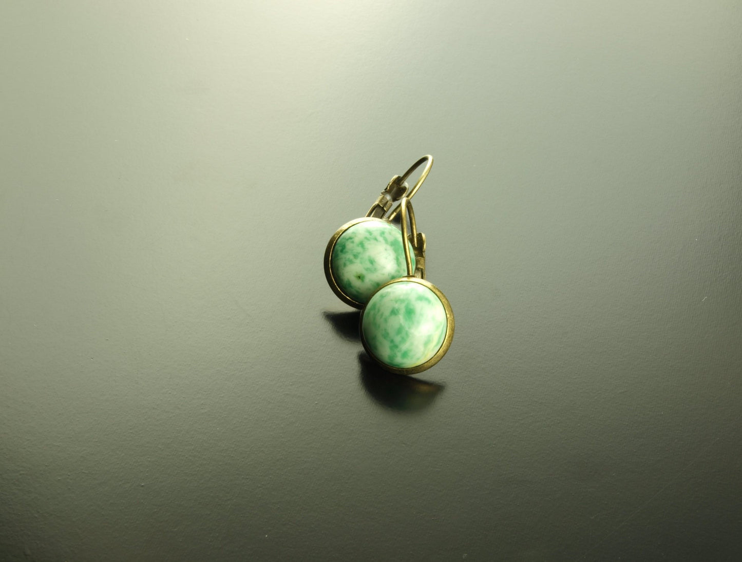 Ohrhänger Baum Achat Edelstein Ohrringe bronze