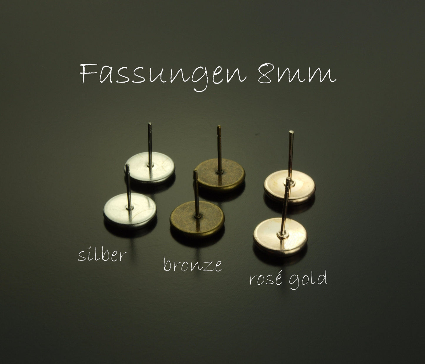 Ohrstecker Türkis blau Edelstein Ohrringe bronze