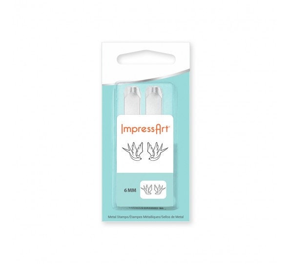 1 Stück Design Stempel Schwalbe (swallow) Schlagstempel Punze 6 mm