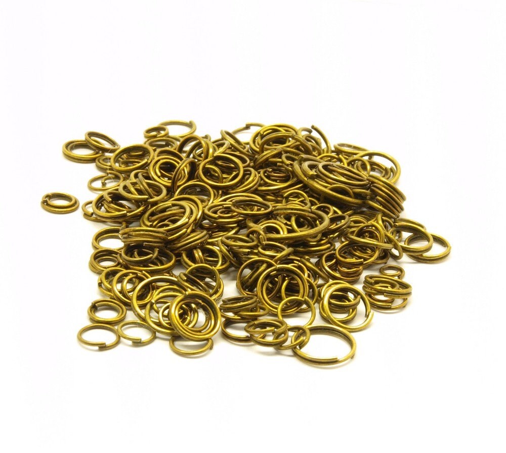 0,06EUR/g - 25 g Biegeringe (310-350 Stk.), bronze 4-14mm