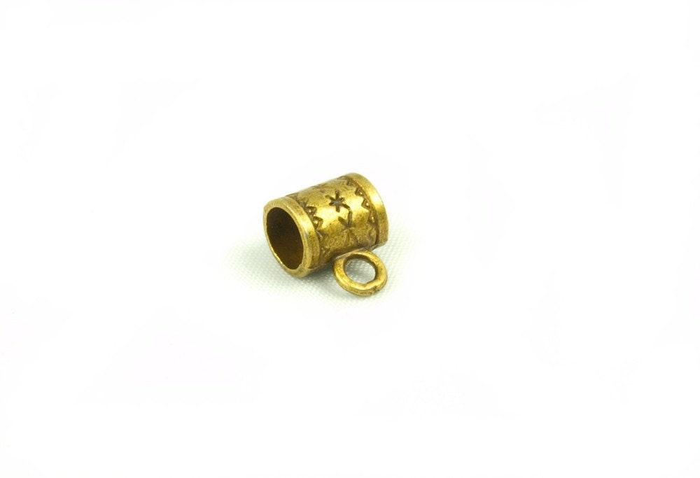 10 Stück Anhängerschlaufen, 5 mm Loch, bronze vintage