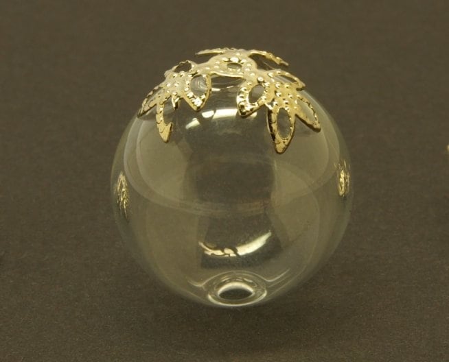 10 Stück Perlenkappen, groß & filigran platin Ø 17 mm