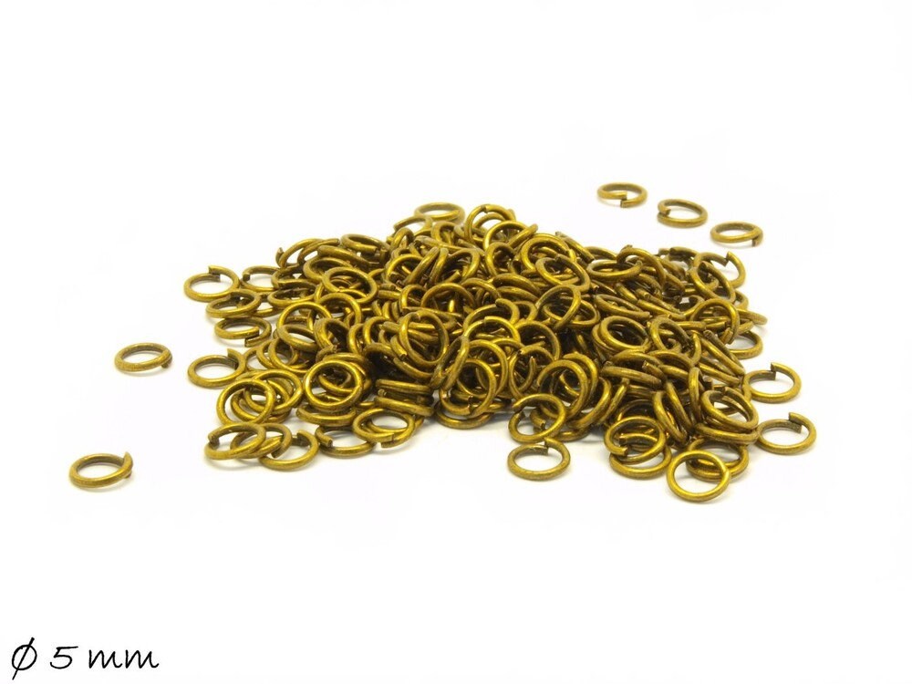 100 Stk Biegeringe (Spaltringe), bronze, 5 mm