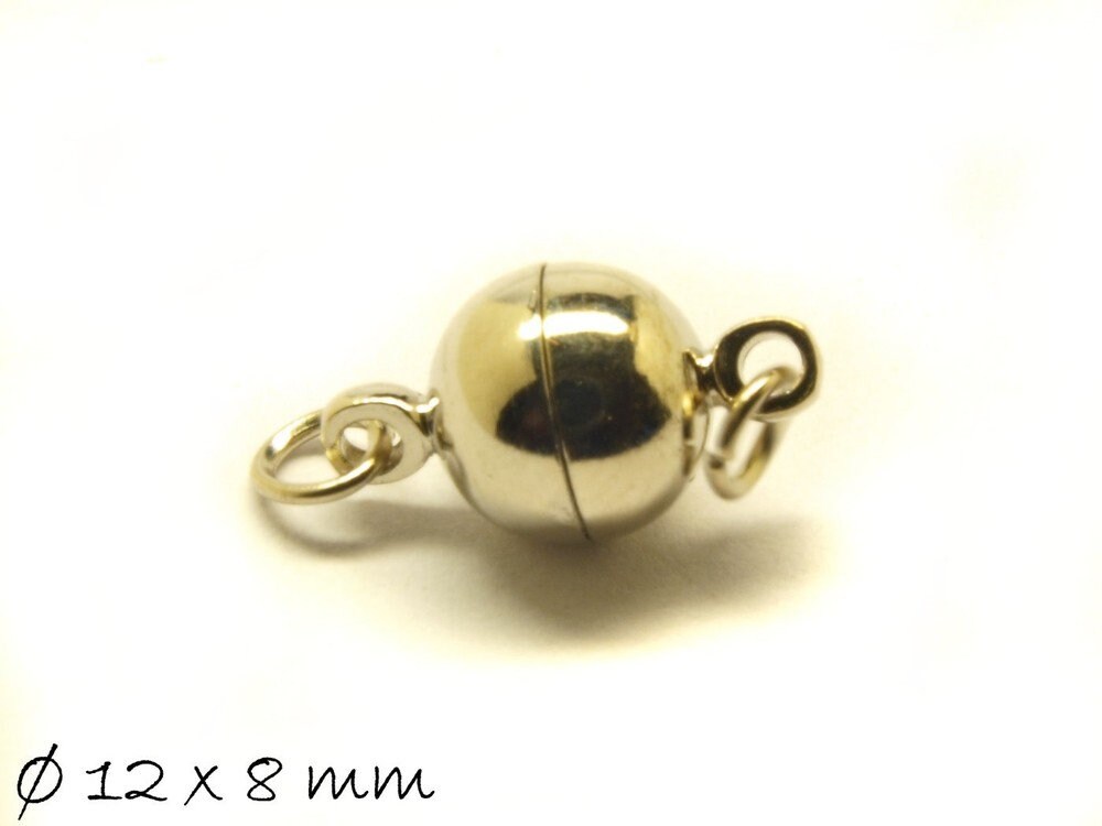 2 Stück Magnetverschlüsse, platin, 12 x 8 mm