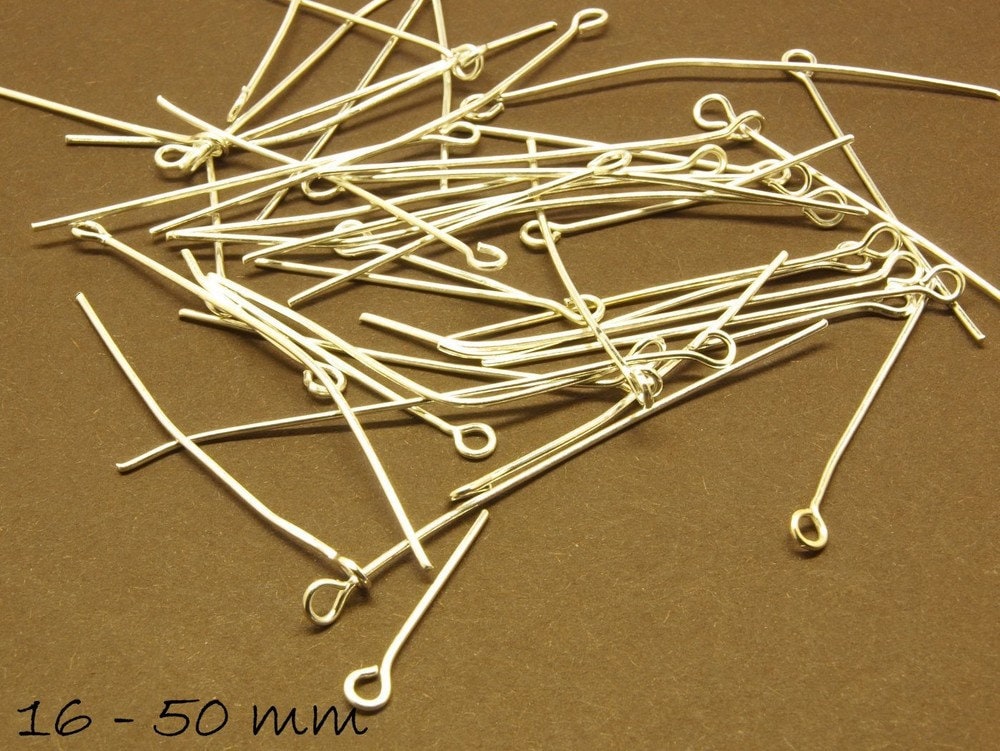 0,15EUR/g - 12 g Nietstifte (ca. 100 Stück), silber, 1,6 - 5,0 cm
