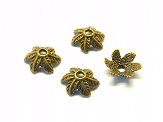 10 Stück Perlenkappen, keltisch bronze Ø 11 mm