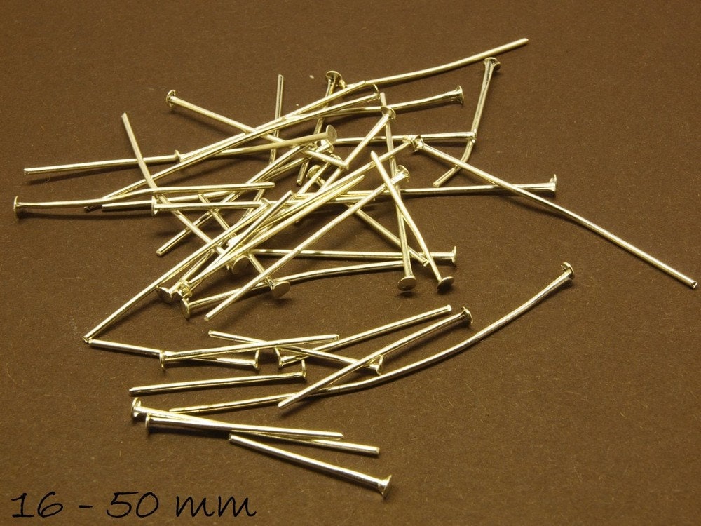 0,12EUR/g - 15 g Nietstifte (ca. 100 Stück), silber, 1,6-5,0 cm