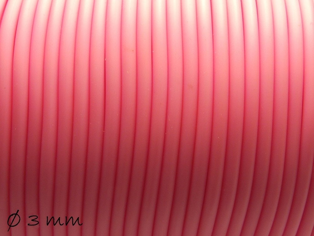 0,56 EUR/m - 5 m PVC-Band, rosa, 3 mm, hohl