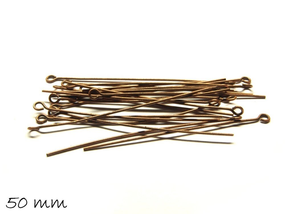 100 Stück Nietstifte (Öse), kupfer, 50 mm